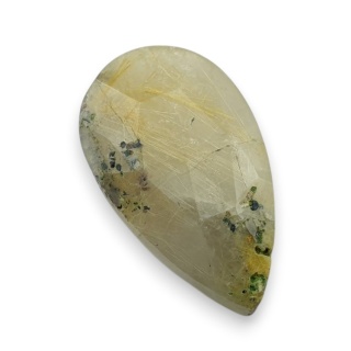 Kwarc z rutylem kaboszon fasetowany 25x15 mm nr 74