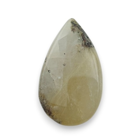 Kwarc z rutylem kaboszon fasetowany 25x15 mm nr 74 Kwarc z rutylem kaboszon fasetowany 25x15 mm nr 74