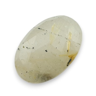 Kwarc z rutylem kaboszon fasetowany 25x16 mm nr 32