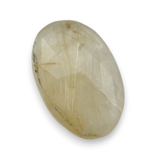 Kwarc z rutylem kaboszon fasetowany 25x16 mm nr 67