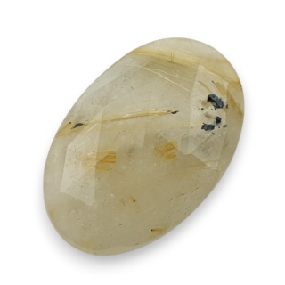 Kwarc z rutylem kaboszon fasetowany 25x17 mm nr 20
