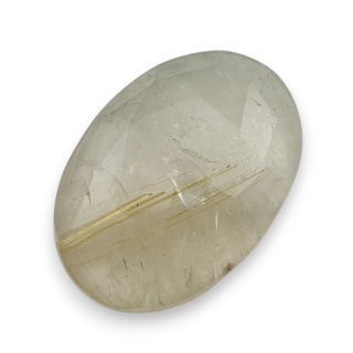 Kwarc z rutylem kaboszon fasetowany 25x17 mm nr 61