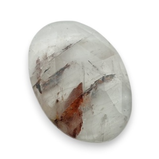 Kwarc z rutylem kaboszon fasetowany 25x18 mm nr 145