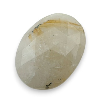 Kwarc z rutylem kaboszon fasetowany 25x18 mm nr 59