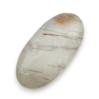 Kwarc z rutylem kaboszon fasetowany 26x13 mm nr 132