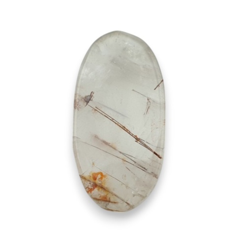 Kwarc z rutylem kaboszon fasetowany 26x13 mm nr 132 Kwarc z rutylem kaboszon fasetowany 26x13 mm nr 132