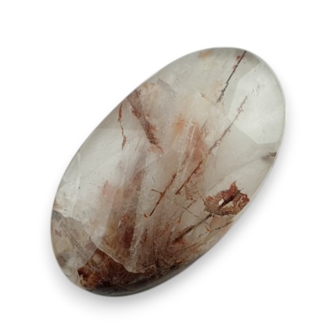Kwarc z rutylem kaboszon fasetowany 26x15 mm nr 142 Kwarc z rutylem kaboszon fasetowany 26x15 mm nr 142