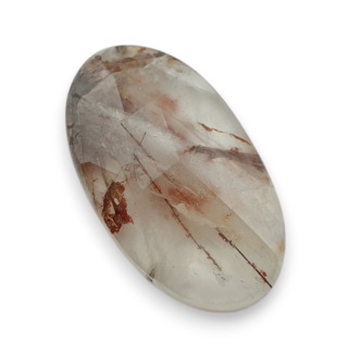 Kwarc z rutylem kaboszon fasetowany 26x15 mm nr 142