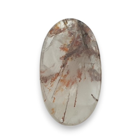 Kwarc z rutylem kaboszon fasetowany 26x15 mm nr 142 Kwarc z rutylem kaboszon fasetowany 26x15 mm nr 142