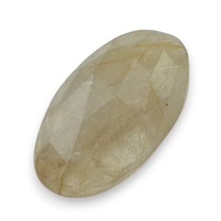 Kwarc z rutylem kaboszon fasetowany 26x15 mm nr 17