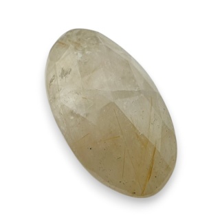 Kwarc z rutylem kaboszon fasetowany 26x15 mm nr 17