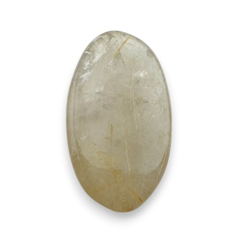Kwarc z rutylem kaboszon fasetowany 26x15 mm nr 17 Kwarc z rutylem kaboszon fasetowany 26x15 mm nr 17