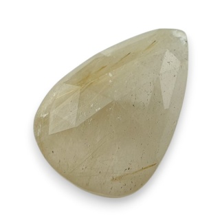 Kwarc z rutylem kaboszon fasetowany 26x18 mm nr 28