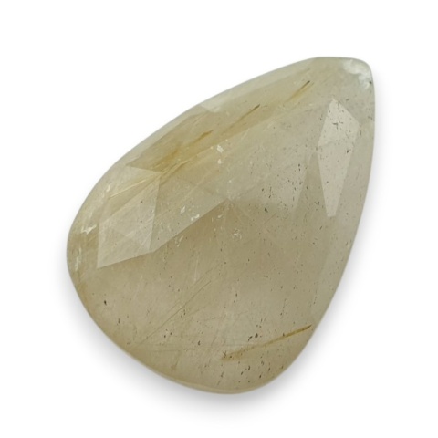 Kwarc z rutylem kaboszon fasetowany 26x18 mm nr 28 Kwarc z rutylem kaboszon fasetowany 26x18 mm nr 28