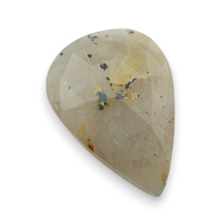 Kwarc z rutylem kaboszon fasetowany 26x18 mm nr 76