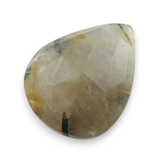 Kwarc z rutylem kaboszon fasetowany 26x20 mm nr 51