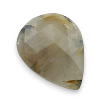 Kwarc z rutylem kaboszon fasetowany 26x20 mm nr 51
