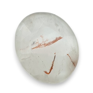 Kwarc z rutylem kaboszon fasetowany 26x21 mm nr 113