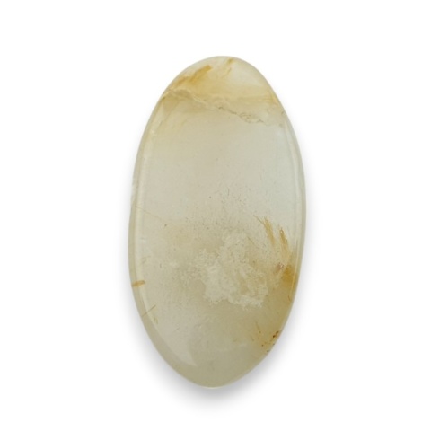 Kwarc z rutylem kaboszon fasetowany 27x14 mm nr 35 Kwarc z rutylem kaboszon fasetowany 27x14 mm nr 35