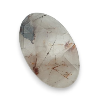 Kwarc z rutylem kaboszon fasetowany 27x17 mm nr 147