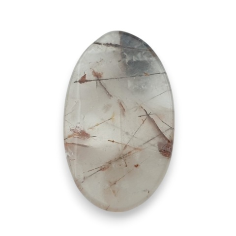 Kwarc z rutylem kaboszon fasetowany 27x17 mm nr 147 Kwarc z rutylem kaboszon fasetowany 27x17 mm nr 147