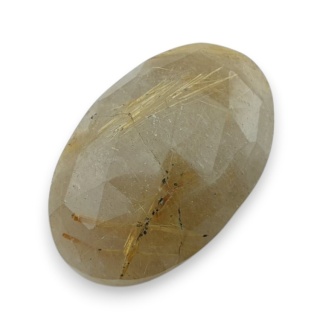 Kwarc z rutylem kaboszon fasetowany 27x17 mm nr 29