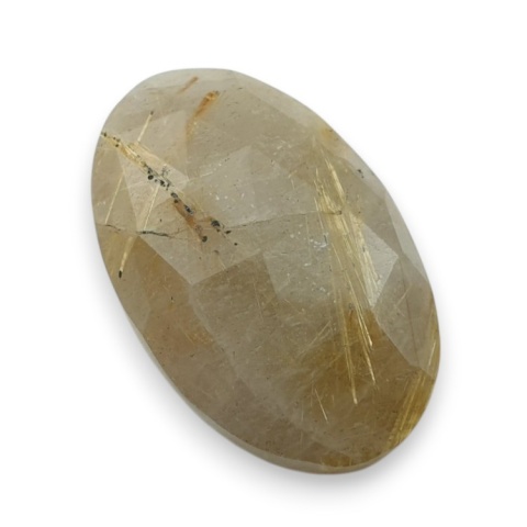 Kwarc z rutylem kaboszon fasetowany 27x17 mm nr 29 Kwarc z rutylem kaboszon fasetowany 27x17 mm nr 29