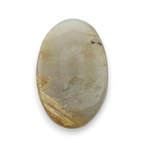 Kwarc z rutylem kaboszon fasetowany 27x17 mm nr 29 Kwarc z rutylem kaboszon fasetowany 27x17 mm nr 29