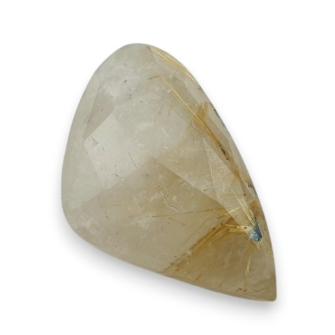 Kwarc z rutylem kaboszon fasetowany 27x17 mm nr 75 Kwarc z rutylem kaboszon fasetowany 27x17 mm nr 75