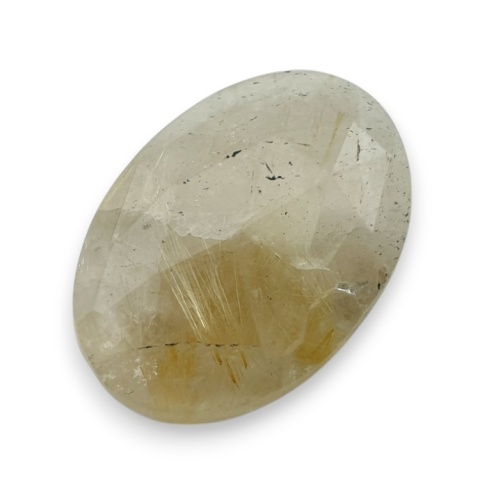 Kwarc z rutylem kaboszon fasetowany 27x19 mm nr 58 Kwarc z rutylem kaboszon fasetowany 27x19 mm nr 58