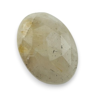 Kwarc z rutylem kaboszon fasetowany 27x19 mm nr 58