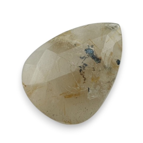 Kwarc z rutylem kaboszon fasetowany 27x20 mm nr 56 Kwarc z rutylem kaboszon fasetowany 27x20 mm nr 56