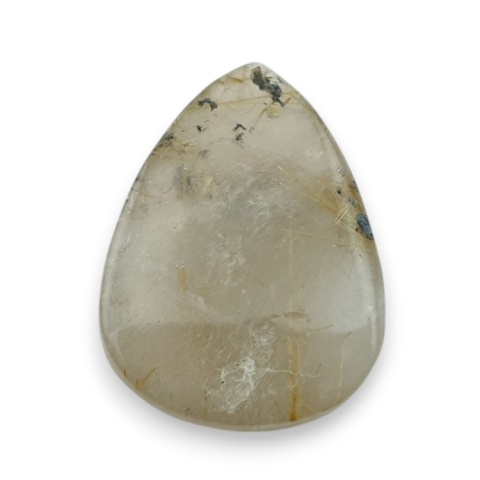 Kwarc z rutylem kaboszon fasetowany 27x20 mm nr 56 Kwarc z rutylem kaboszon fasetowany 27x20 mm nr 56
