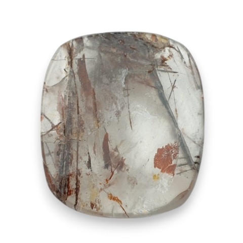 Kwarc z rutylem kaboszon fasetowany 27x23 mm nr 121 Kwarc z rutylem kaboszon fasetowany 27x23 mm nr 121