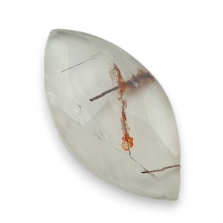Kwarc z rutylem kaboszon fasetowany 28x14 mm nr 135