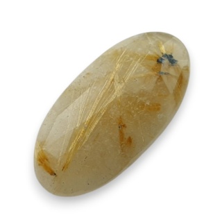Kwarc z rutylem kaboszon fasetowany 28x14 mm nr 24