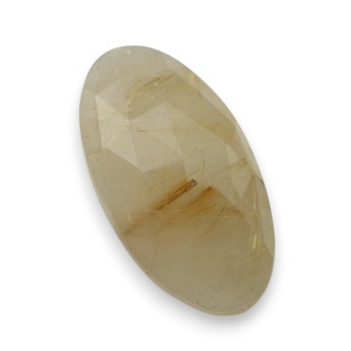 Kwarc z rutylem kaboszon fasetowany 28x15 mm nr 71