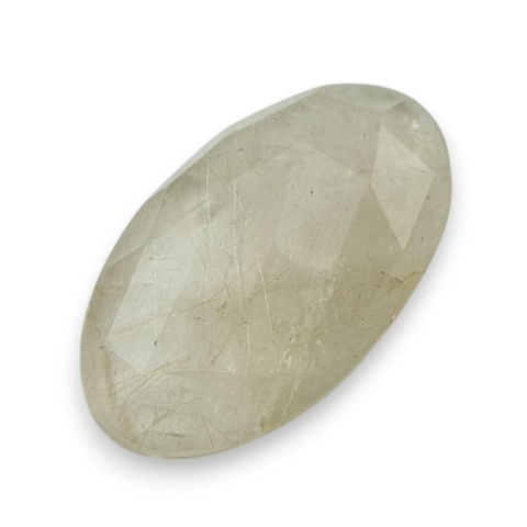 Kwarc z rutylem kaboszon fasetowany 28x16 mm nr 57 Kwarc z rutylem kaboszon fasetowany 28x16 mm nr 57