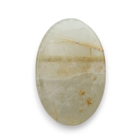 Kwarc z rutylem kaboszon fasetowany 28x18 mm nr 33 Kwarc z rutylem kaboszon fasetowany 28x18 mm nr 33
