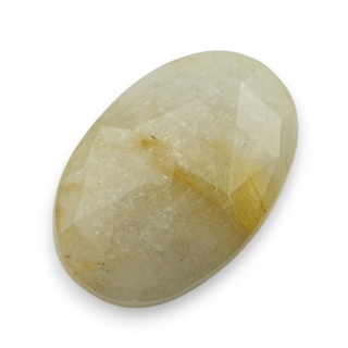Kwarc z rutylem kaboszon fasetowany 28x18 mm nr 52