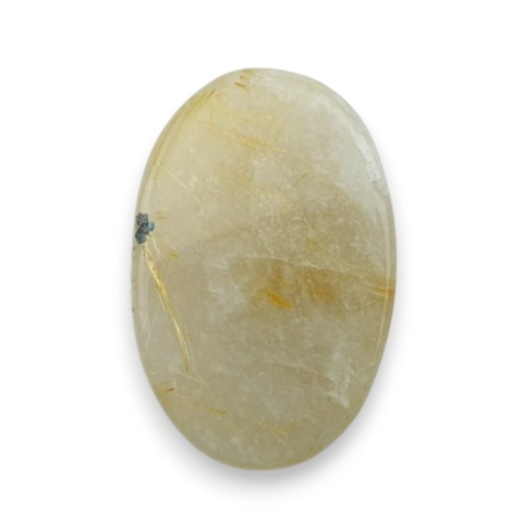 Kwarc z rutylem kaboszon fasetowany 28x18 mm nr 52 Kwarc z rutylem kaboszon fasetowany 28x18 mm nr 52