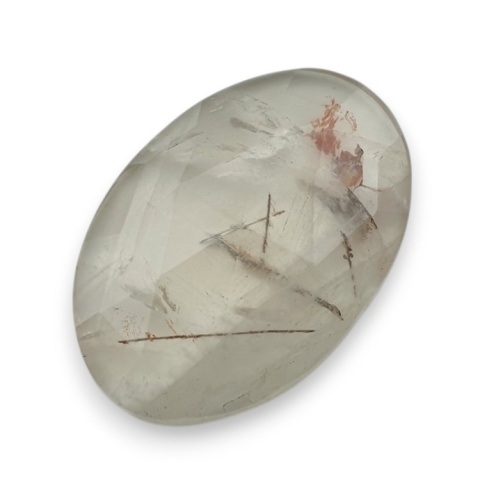 Kwarc z rutylem kaboszon fasetowany 28x19 mm nr 114 Kwarc z rutylem kaboszon fasetowany 28x19 mm nr 114