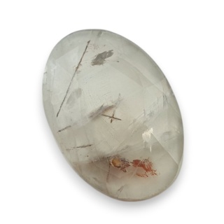 Kwarc z rutylem kaboszon fasetowany 28x19 mm nr 114