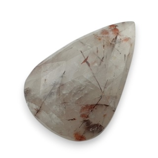Kwarc z rutylem kaboszon fasetowany 29x19 mm nr 122