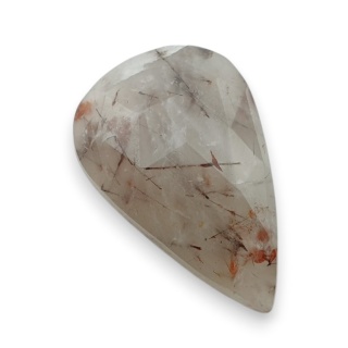 Kwarc z rutylem kaboszon fasetowany 29x19 mm nr 122