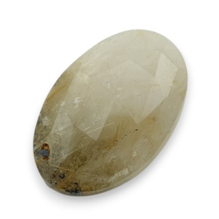 Kwarc z rutylem kaboszon fasetowany 29x19 mm nr 68