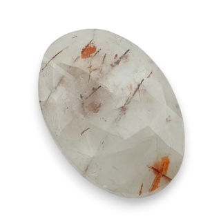 Kwarc z rutylem kaboszon fasetowany 29x20 mm nr 120