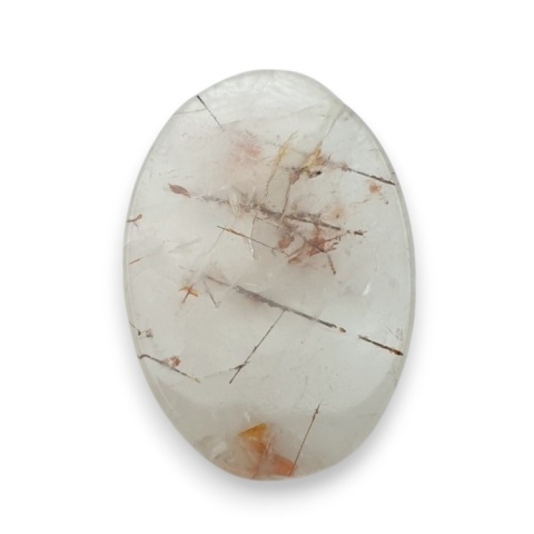 Kwarc z rutylem kaboszon fasetowany 29x20 mm nr 120 Kwarc z rutylem kaboszon fasetowany 29x20 mm nr 120