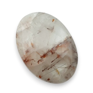 Kwarc z rutylem kaboszon fasetowany 29x21 mm nr 110