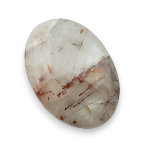 Kwarc z rutylem kaboszon fasetowany 29x21 mm nr 110 Kwarc z rutylem kaboszon fasetowany 29x21 mm nr 110